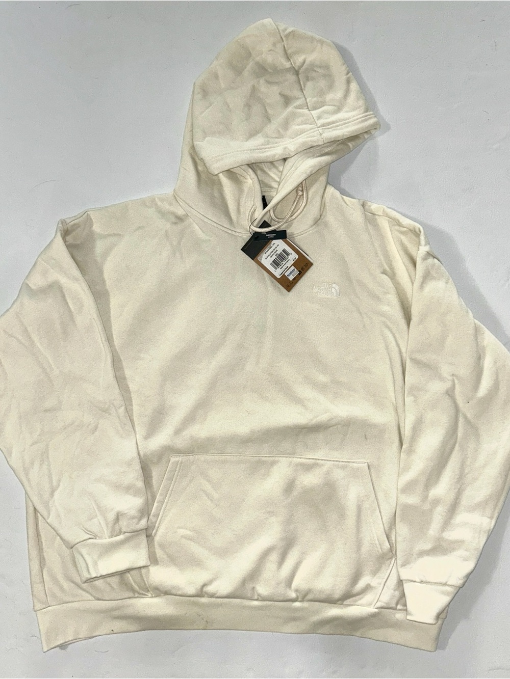 The North Face Men's Cream Pullover Hoodie XXL Oversized Fit NWT